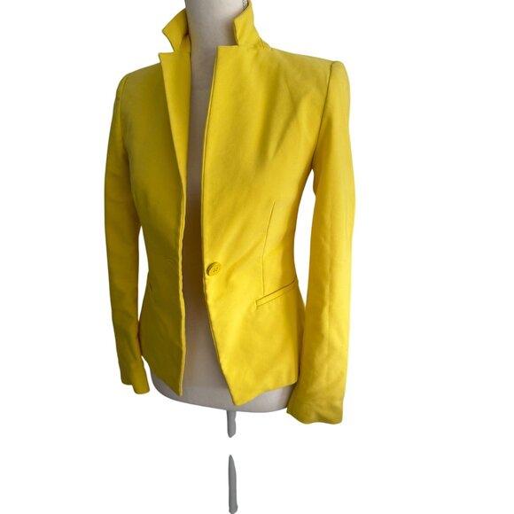 ZARA Basic Women's Yellow Jacket Blazer Size Small - Picture 7 of 8